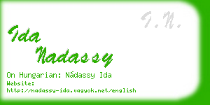 ida nadassy business card